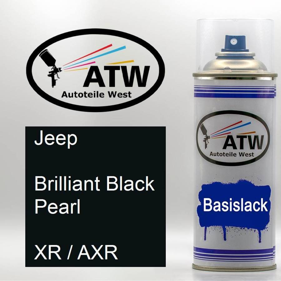 Jeep, Brilliant Black Pearl, XR / AXR: 400ml Sprühdose, von ATW Autoteile West.